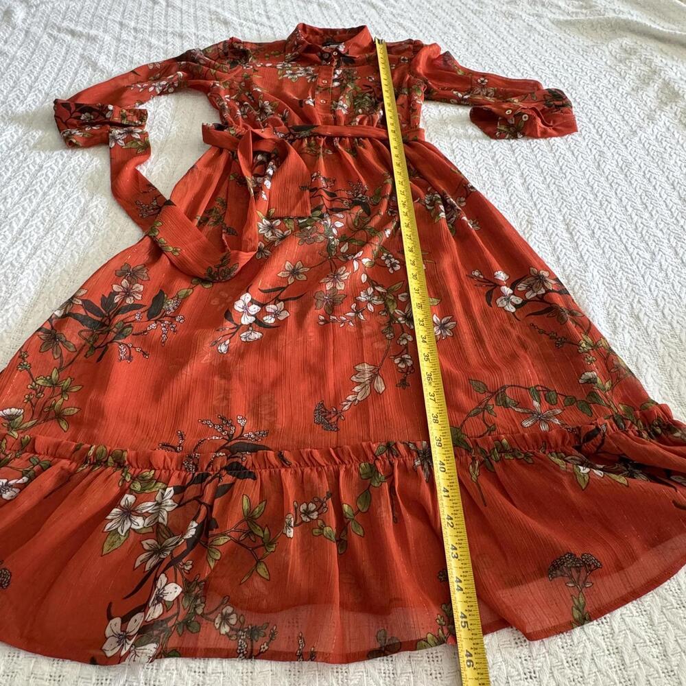 Tommy Hilfiger Floral Midi Dress - Elegant Style Size 8 - Picture 5 of 9